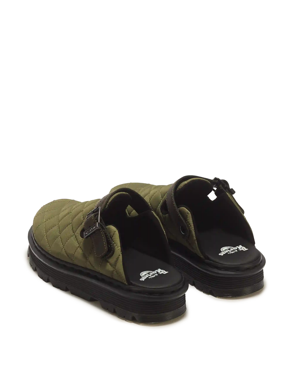 Zebzag Quilted Canvas Platform Mules