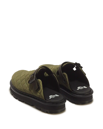 Zebzag Quilted Canvas Platform Mules