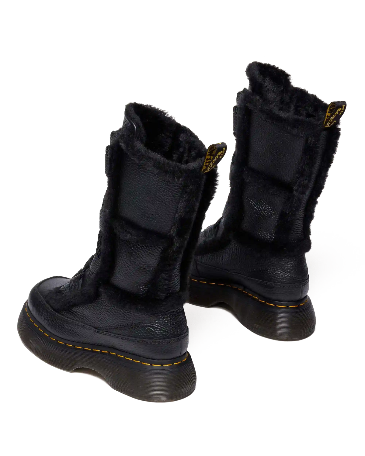 Buzz Lace Up Faux Fur Lined Grizzly Leather Boots
