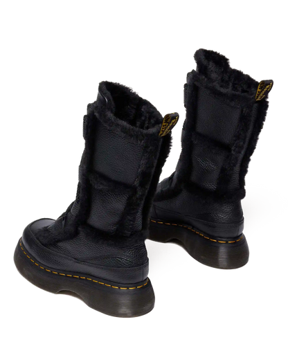 Buzz Lace Up Faux Fur Lined Grizzly Leather Boots