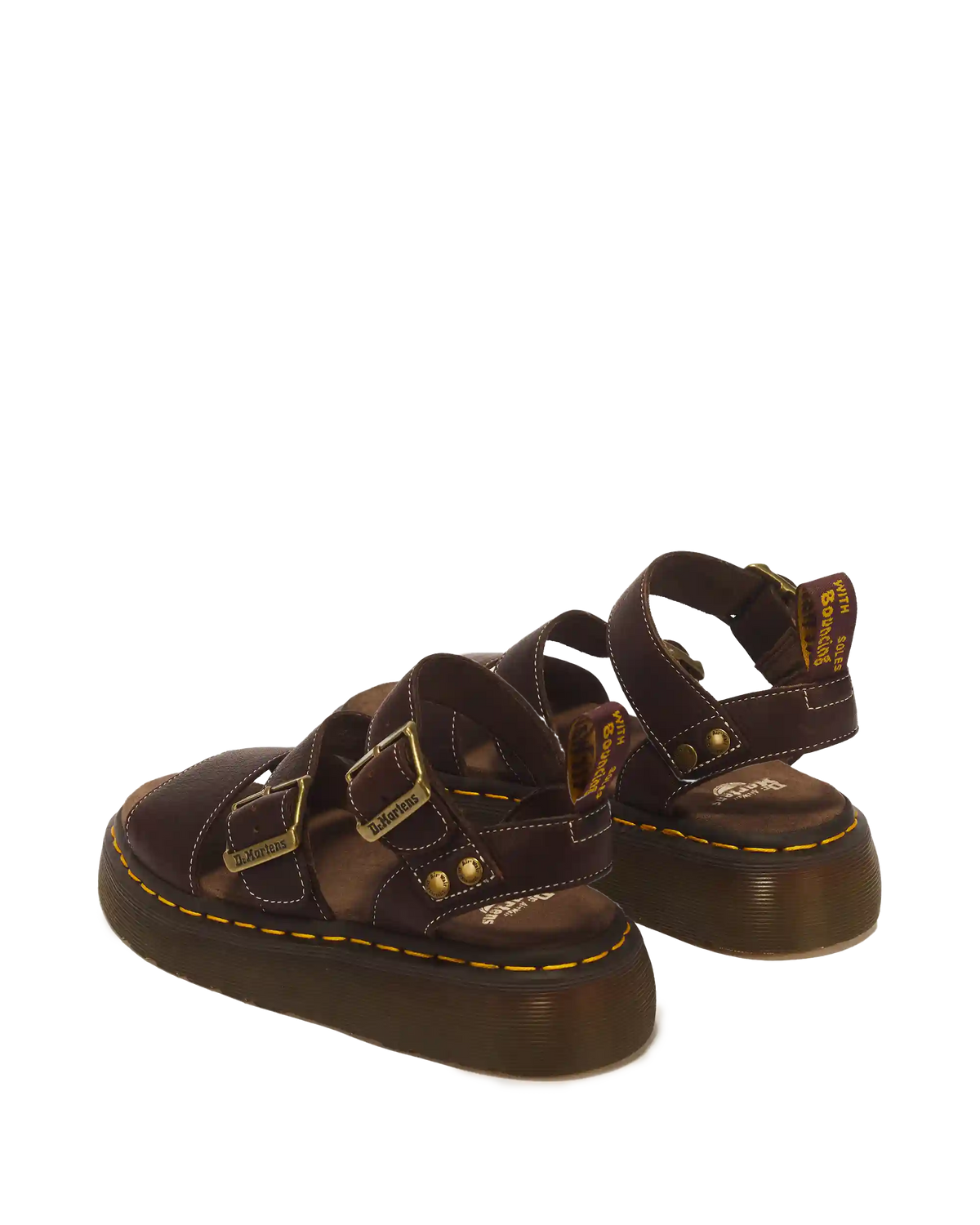 Gryphon Quad Grizzly Leather Sandals