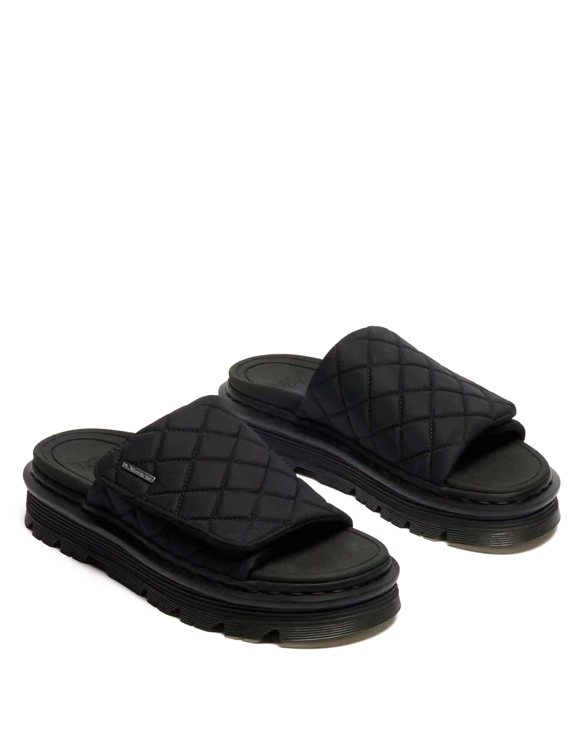 Zebzag Quilted Canvas Platform Slides