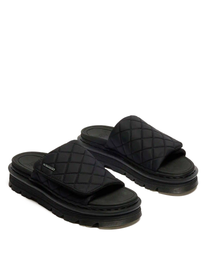 Zebzag Quilted Canvas Platform Slides