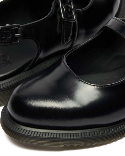 Madaline Mary Jane Smooth Leather Sling Back Shoes