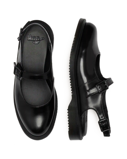 Madaline Mary Jane Smooth Leather Sling Back Shoes