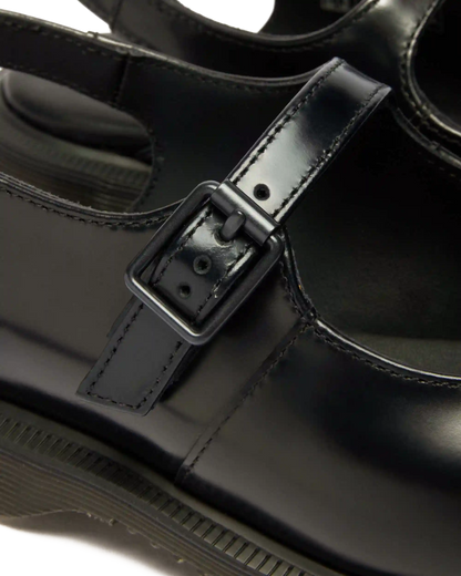Madaline Mary Jane Smooth Leather Sling Back Shoes