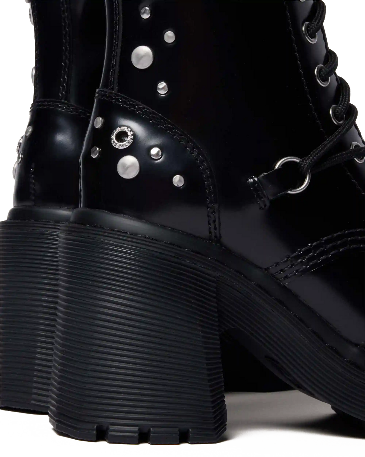 CHESNEY STUDDED BUTTERO LEATHER FLARE HEEL BOOTS