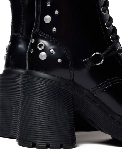 CHESNEY STUDDED BUTTERO LEATHER FLARE HEEL BOOTS