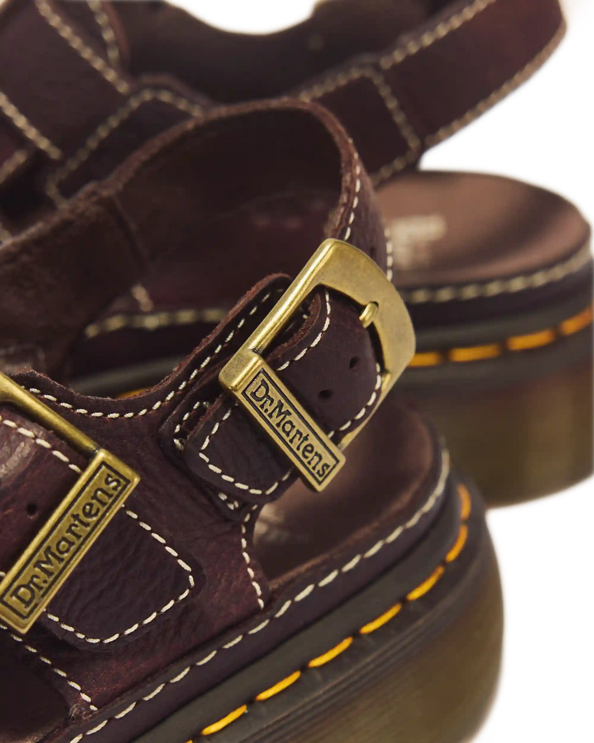 Wrenlie Open Toe Grizzly Leather Fisherman Platform Sandals