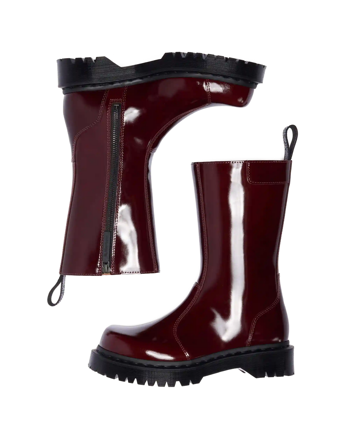 Rejena Lacquered Leather Boots