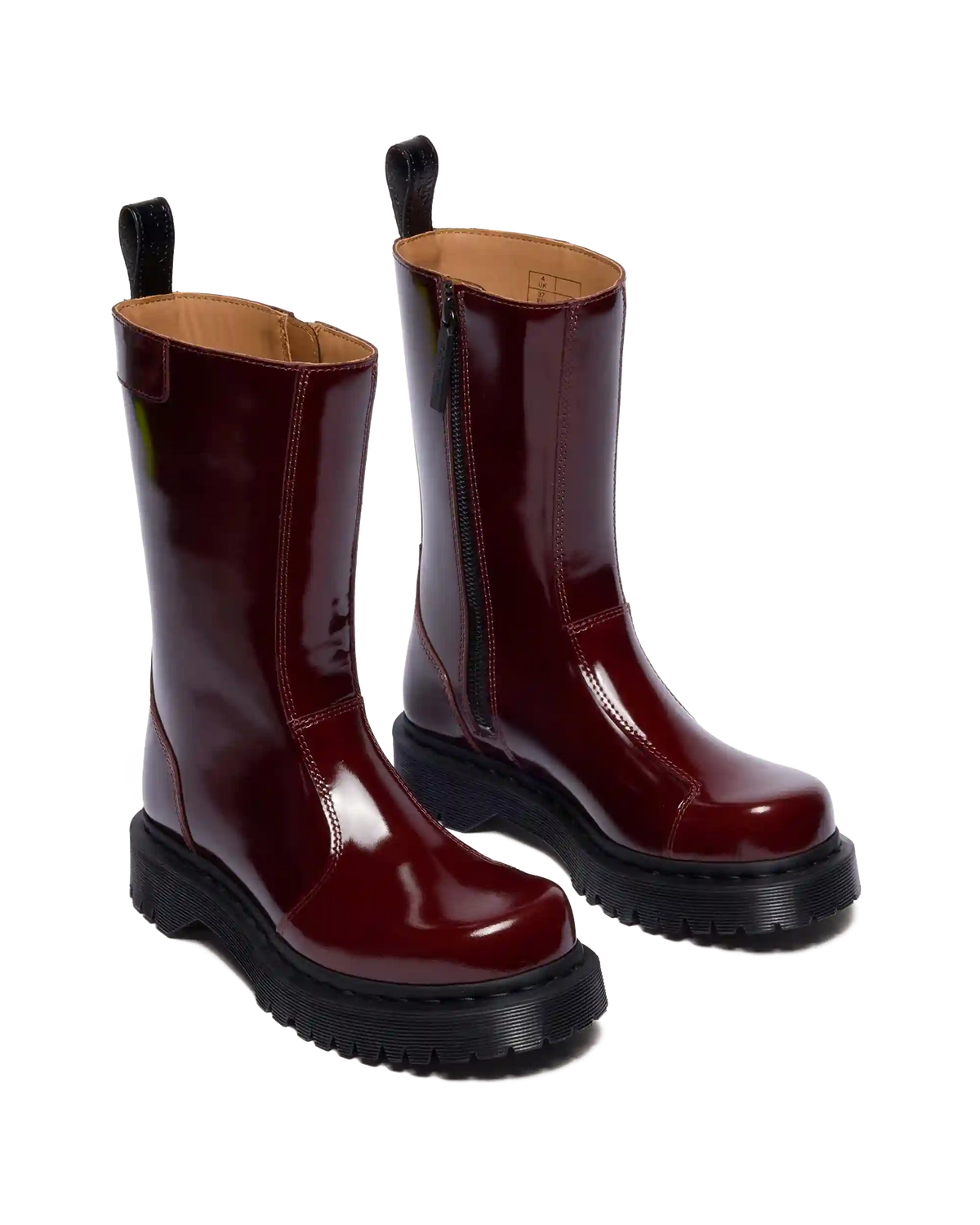 Rejena Lacquered Leather Boots