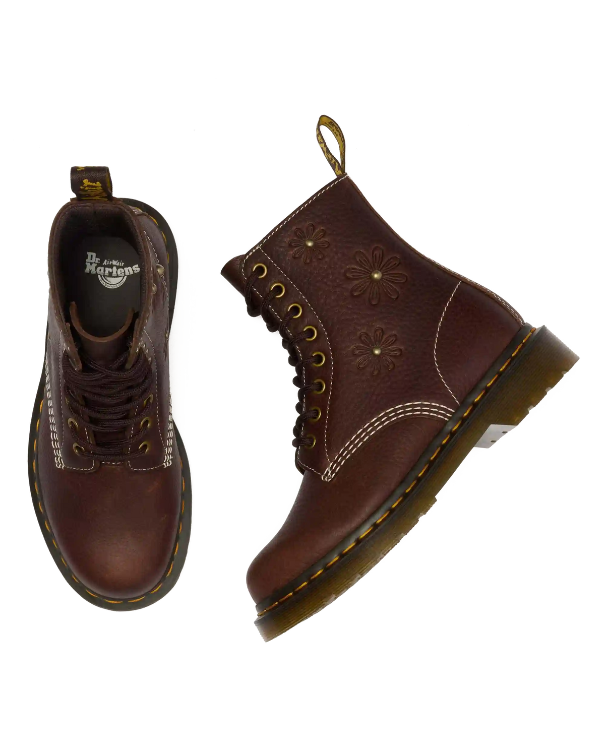 1460 Pascal Flower Grizzly Leather Boots