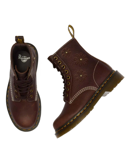 1460 Pascal Flower Grizzly Leather Boots