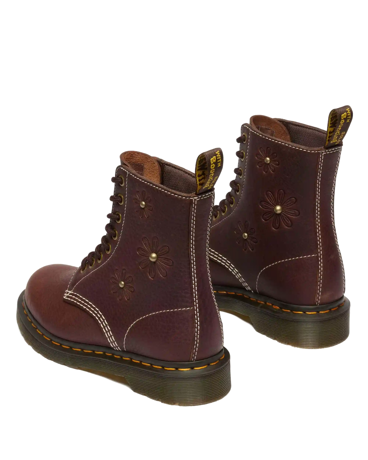 1460 Pascal Flower Grizzly Leather Boots