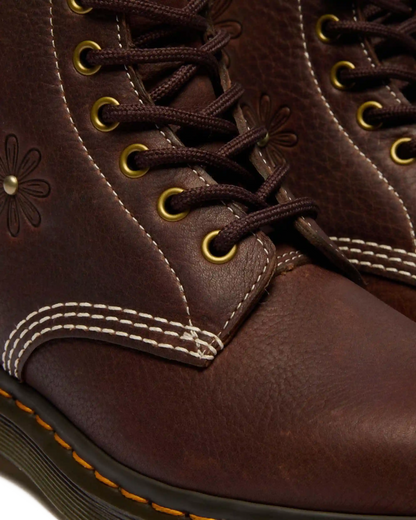 1460 Pascal Flower Grizzly Leather Boots