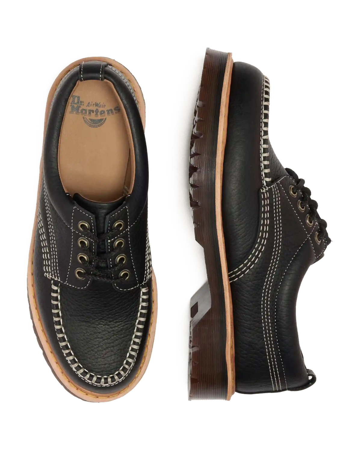 Lowell Wild Grain Leather Moc Toe Shoes