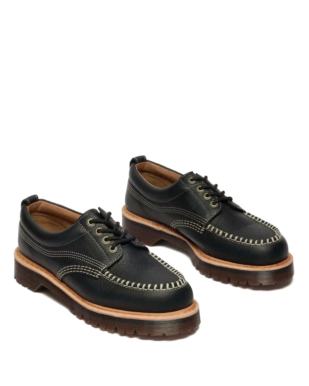 Lowell Wild Grain Leather Moc Toe Shoes