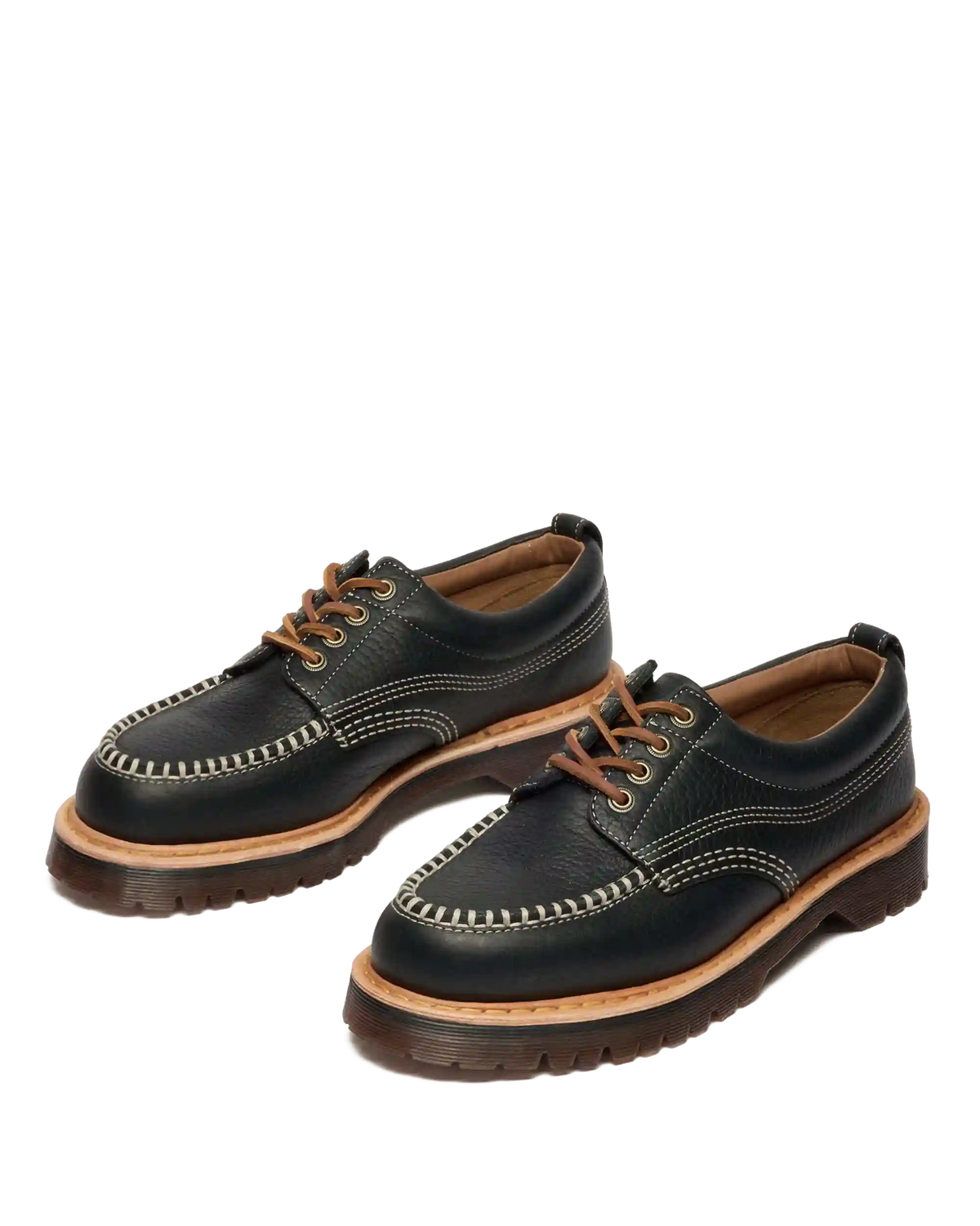 Lowell Wild Grain Leather Moc Toe Shoes