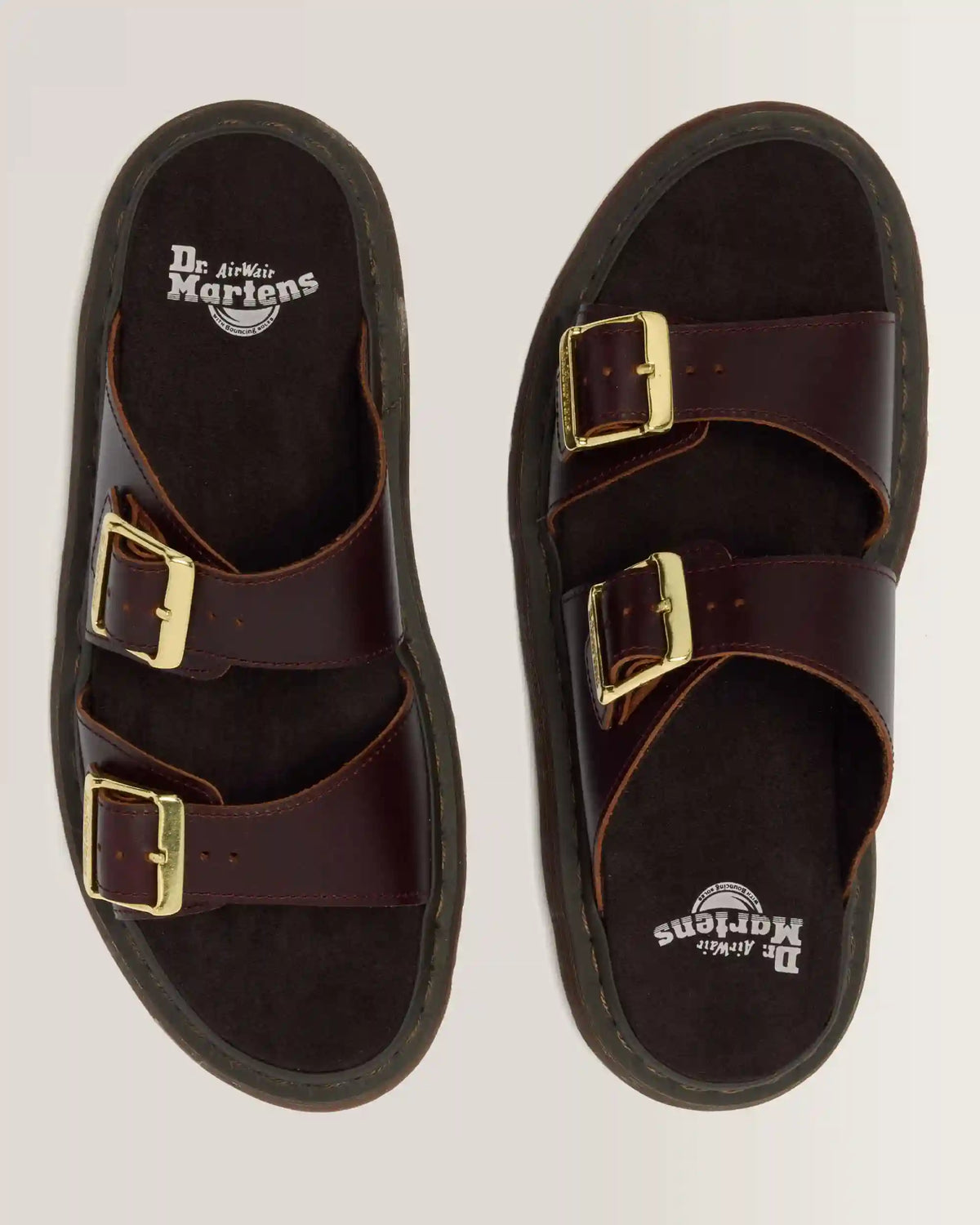 Josef Two Strap Atlas Leather Sandals