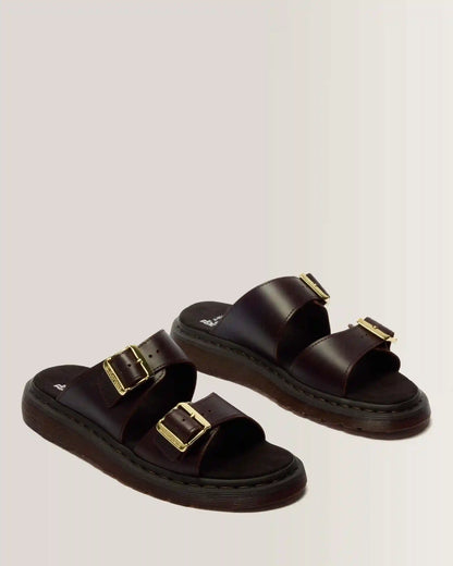 Josef Two Strap Atlas Leather Sandals