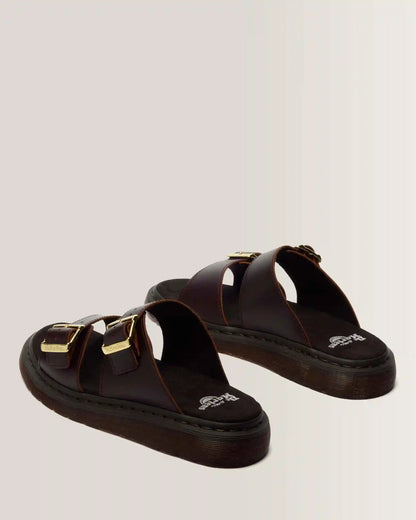 Josef Two Strap Atlas Leather Sandals