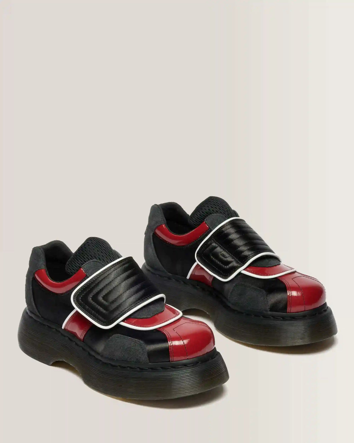 Buzz Strap Mixed Material Shoes