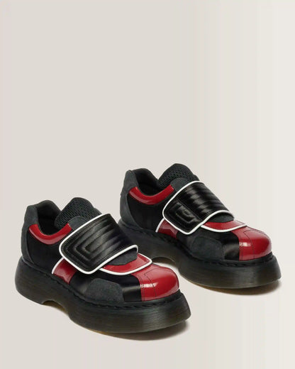 Buzz Strap Mixed Material Shoes