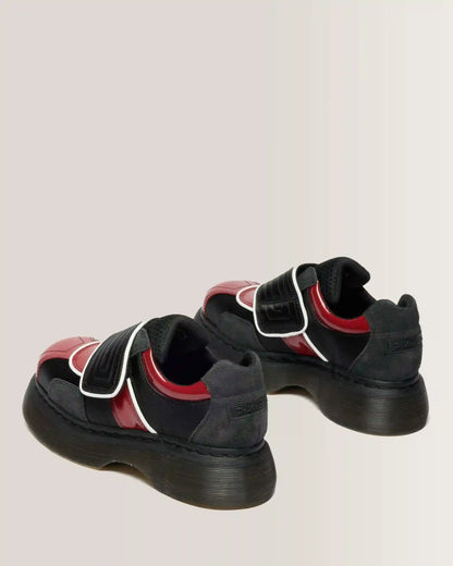 Buzz Strap Mixed Material Shoes