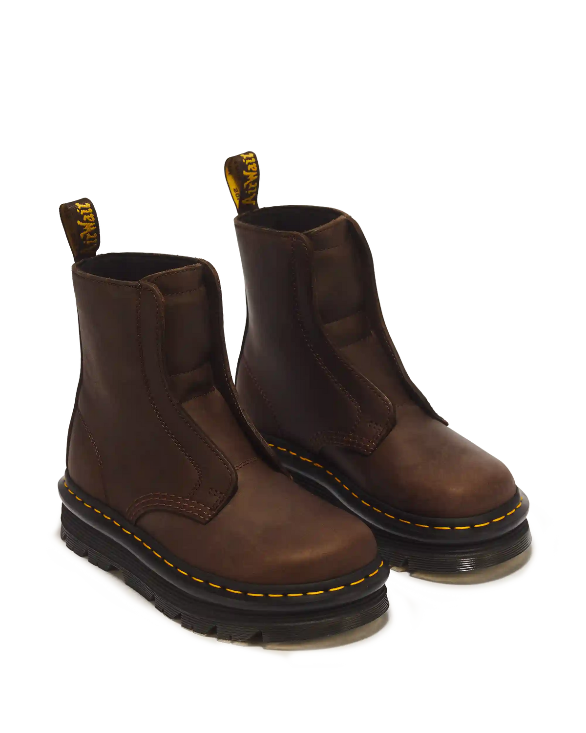 Zebzag Laceless Slip On Leather Boots