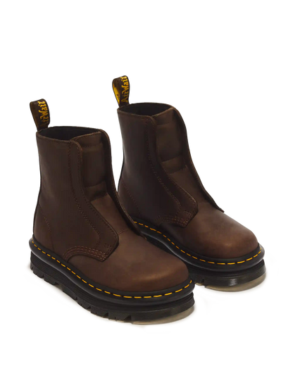 Zebzag Laceless Slip On Leather Boots