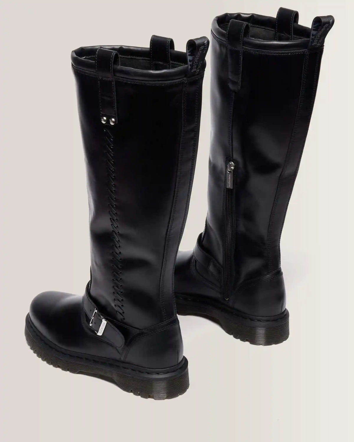 Anistone Knee High Orleans Leather Biker Boots
