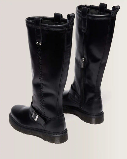 Anistone Knee High Orleans Leather Biker Boots