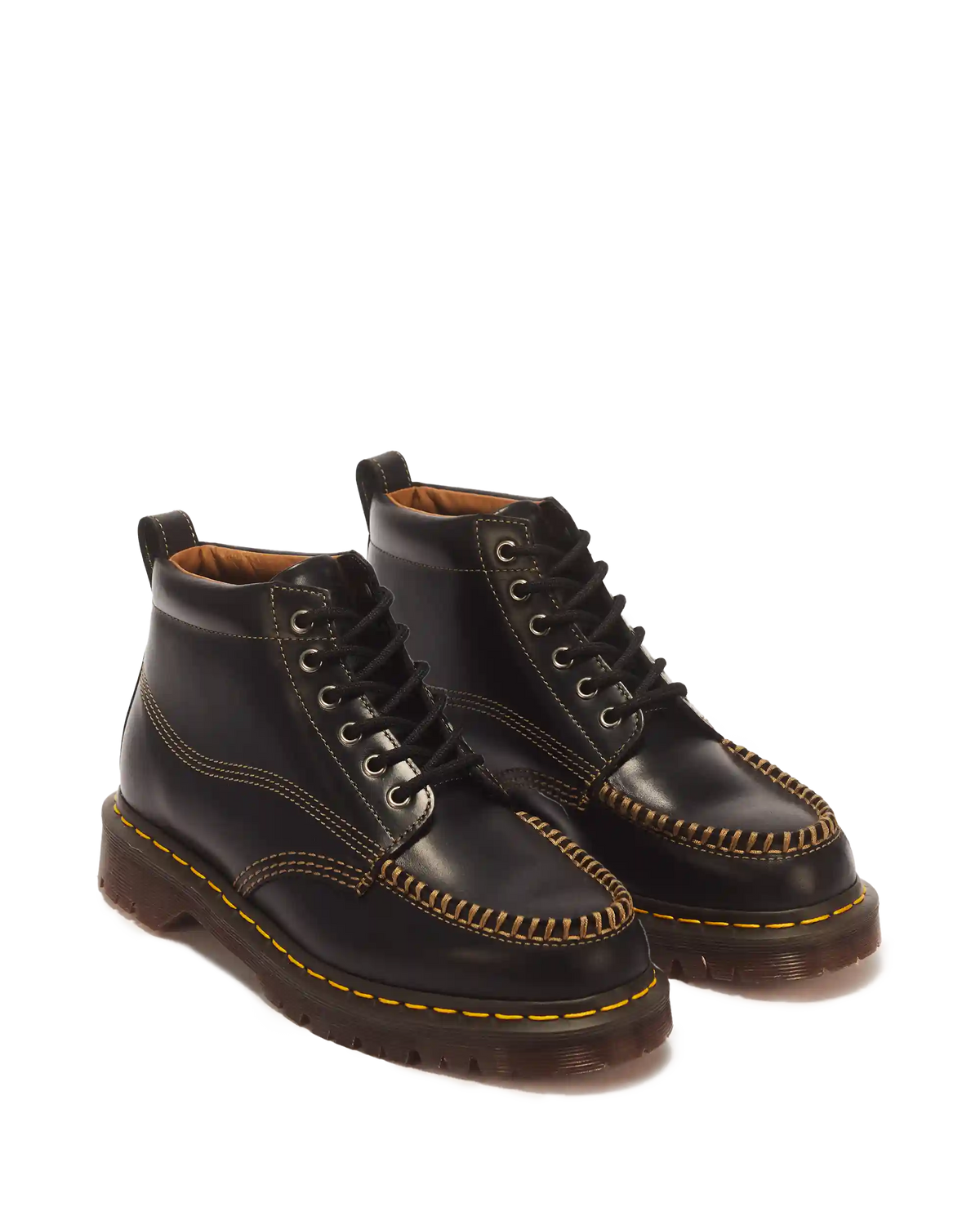 LOWELL CHUKKA MOC TOE LEATHER ANKLE BOOTS