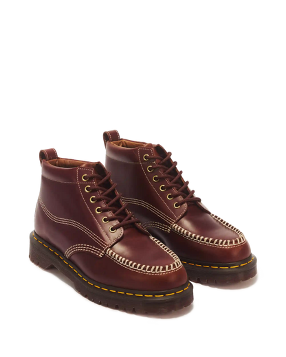 LOWELL CHUKKA MOC TOE LEATHER ANKLE BOOTS