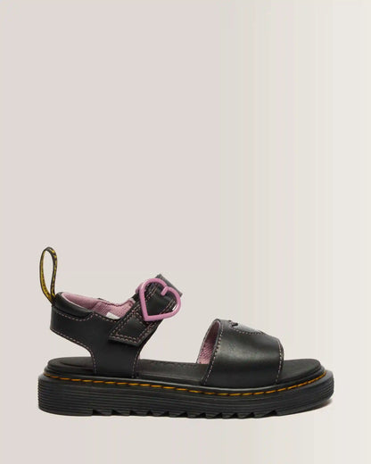 Junior Marlowe II Glitter Heart Leather Strap Shoes