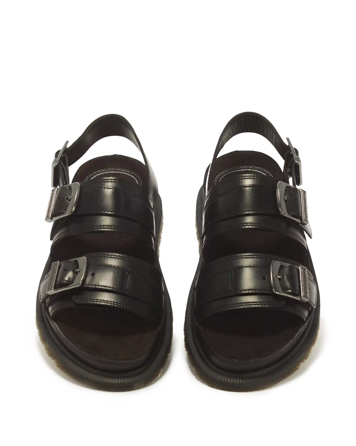 San Two Strap Leather Sandals