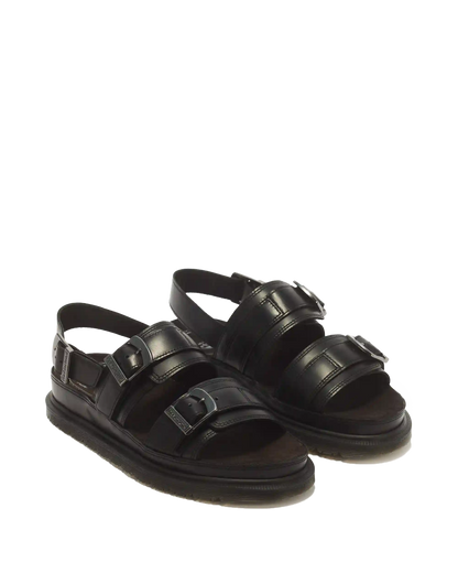 San Two Strap Leather Sandals
