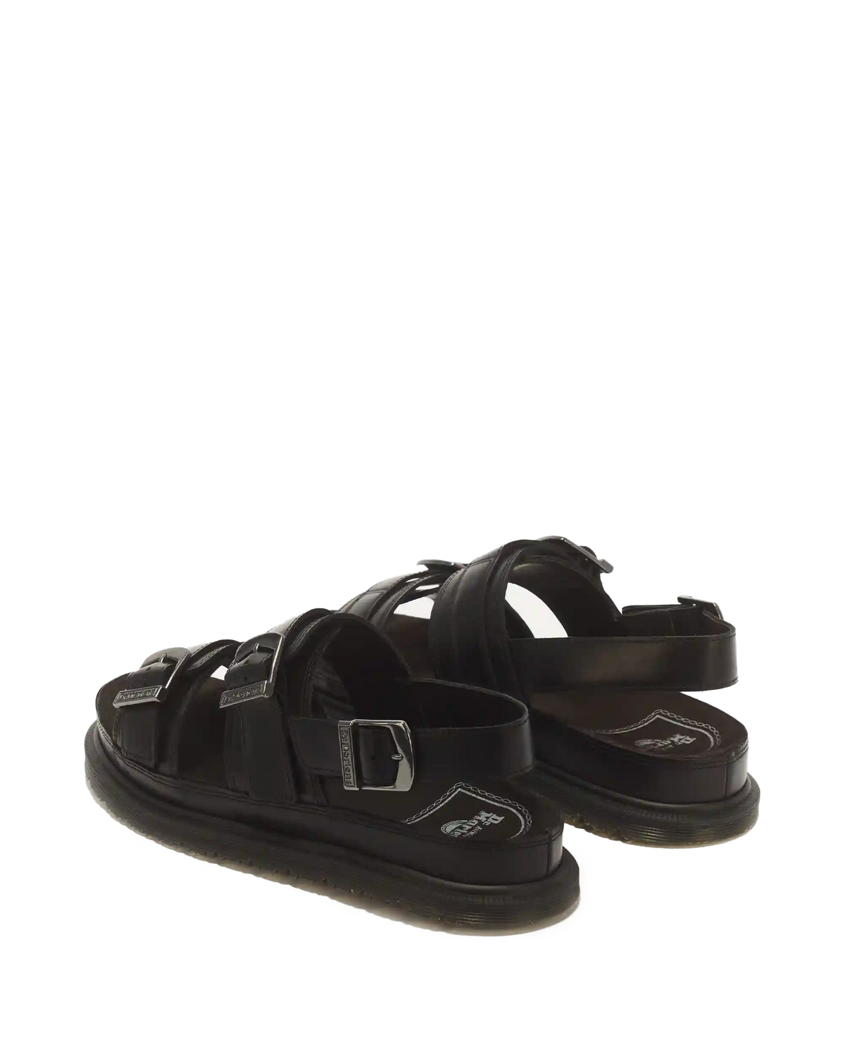 San Two Strap Leather Sandals