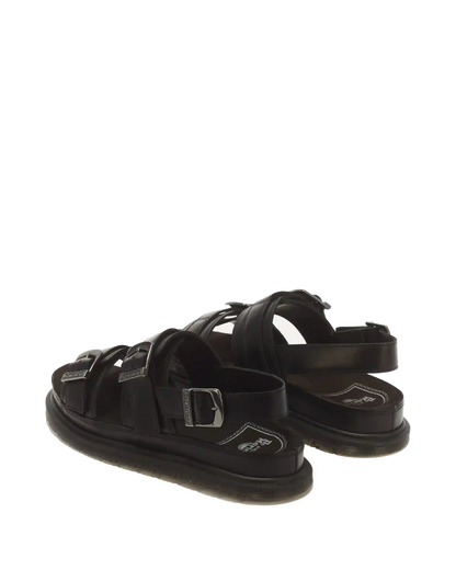 San Two Strap Leather Sandals