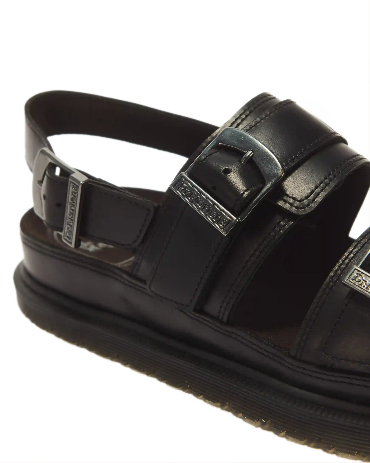 San Two Strap Leather Sandals