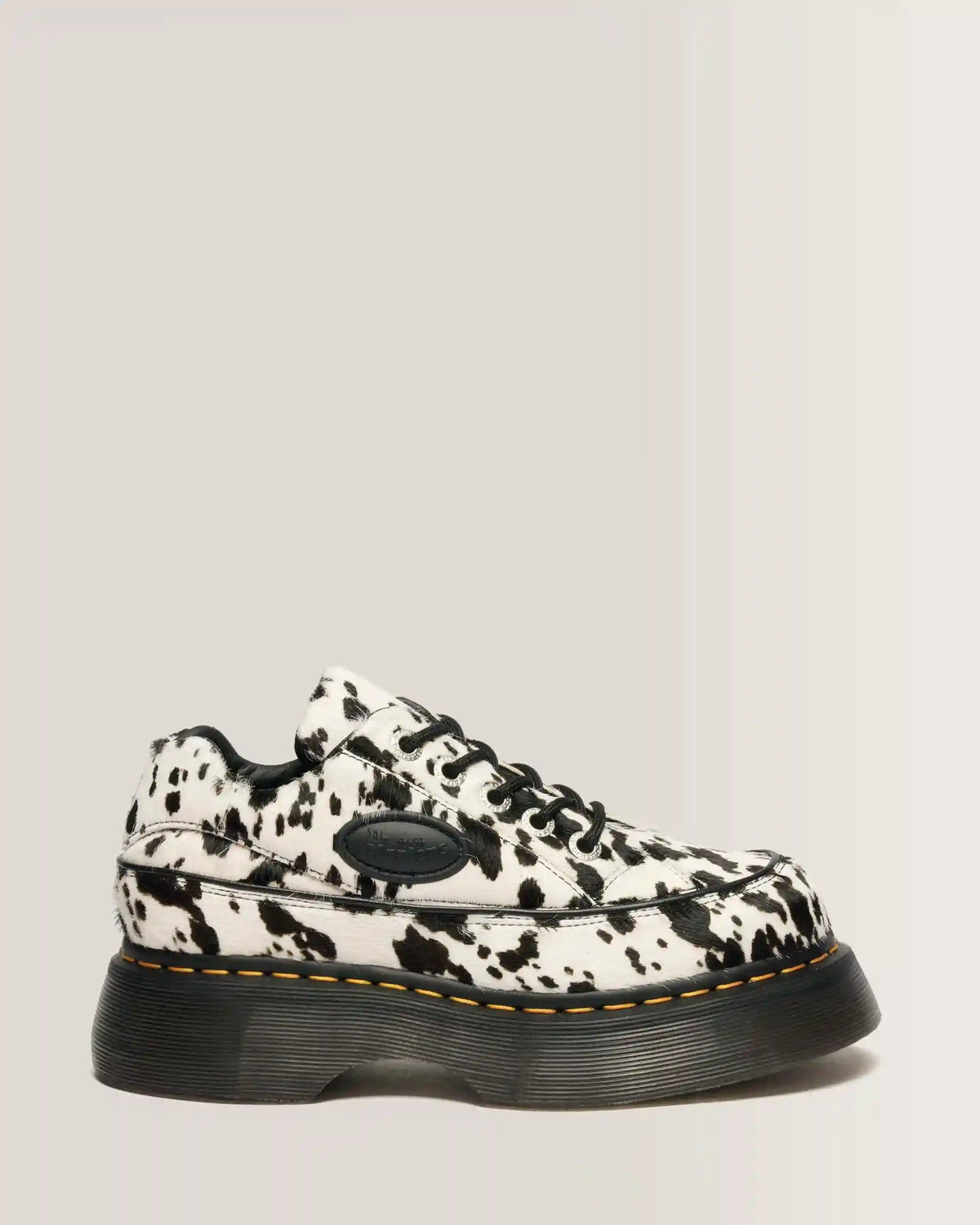 Buzz 5-Eye Dalmatian Hair On Leather Shoes