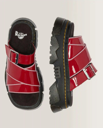 Mattison Slide Soft Patent Leather Sandals
