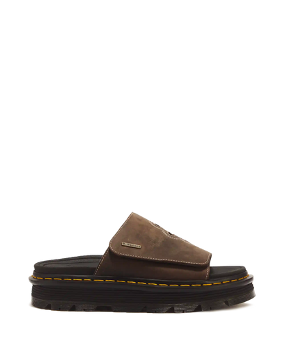 Zebzag Flower Crazy Horse Leather Slides