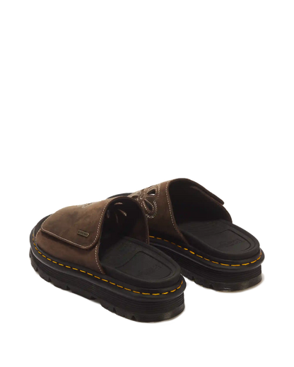 Zebzag Flower Crazy Horse Leather Slides