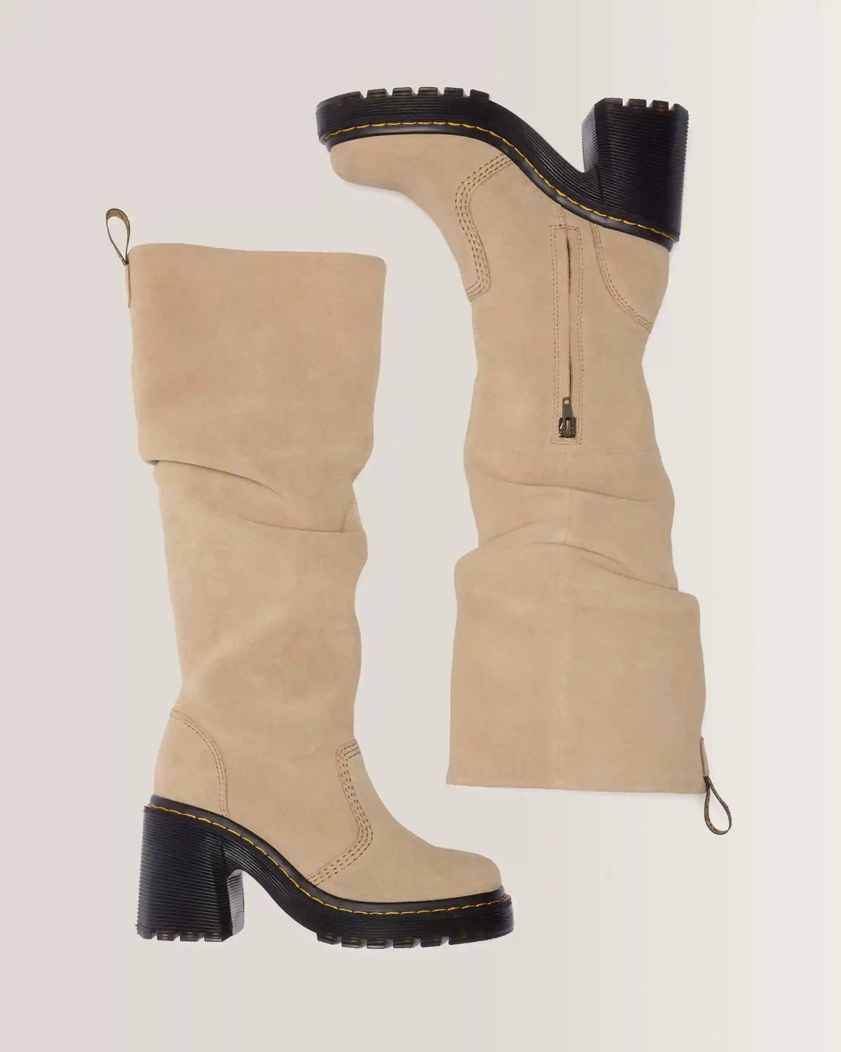 Kasey Suede Knee High Heeled Boots