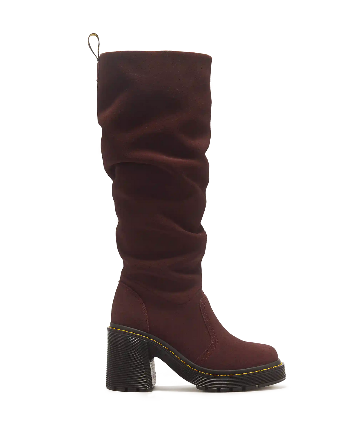 Kasey Suede Knee High Heeled Boots
