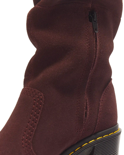 Kasey Suede Knee High Heeled Boots