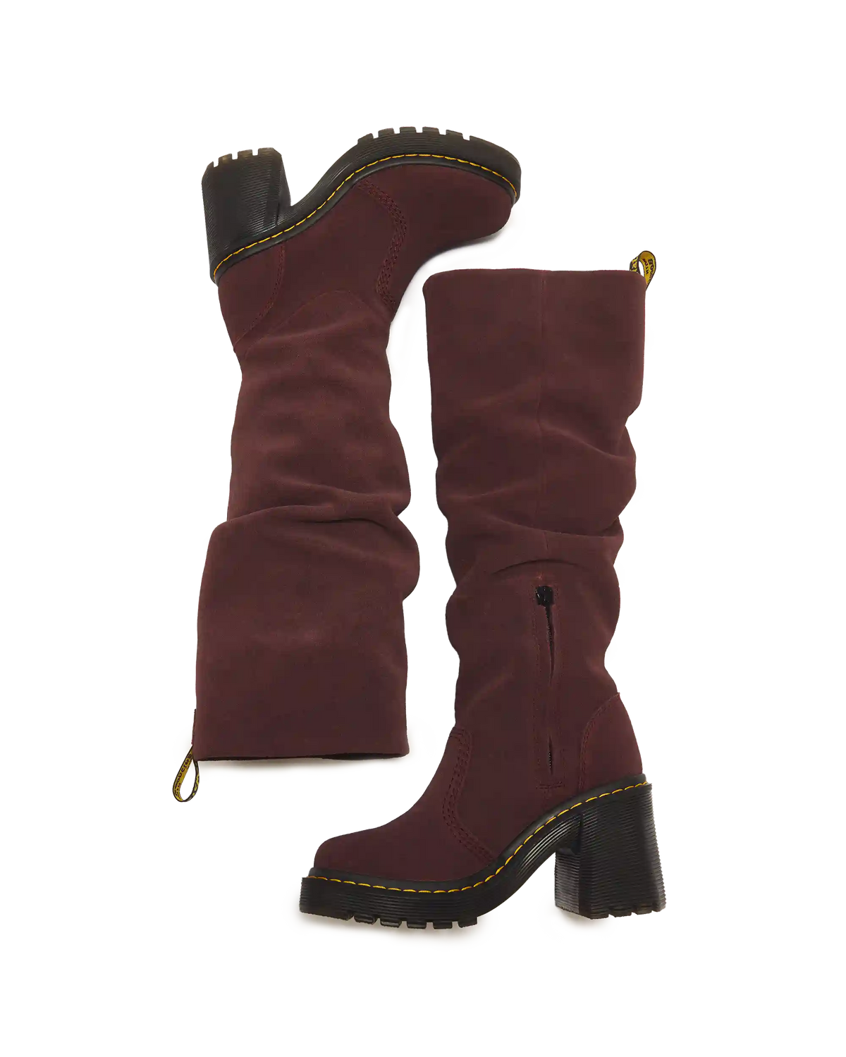 Kasey Suede Knee High Heeled Boots