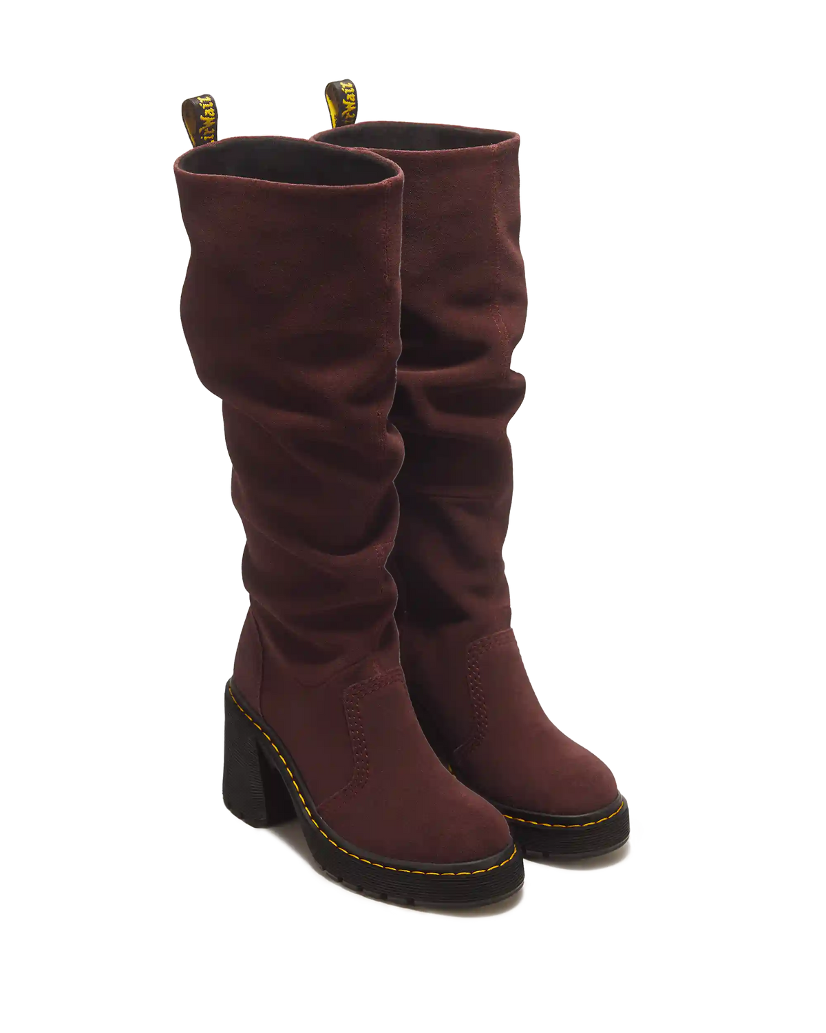 Kasey Suede Knee High Heeled Boots