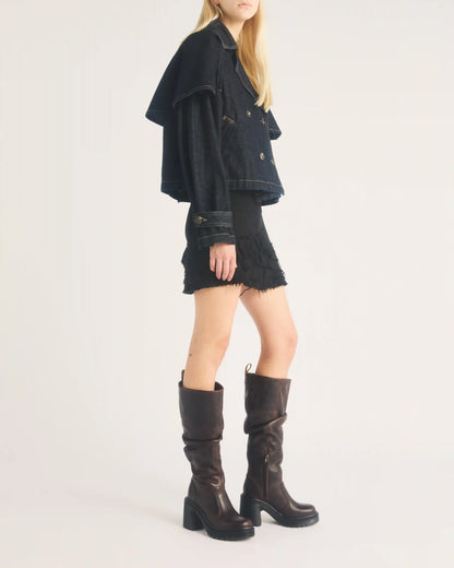 Kasey Kinsley Leather Knee High Heeled Boots